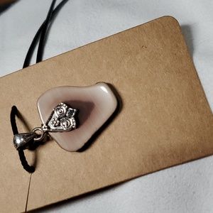 Sterling Silver Petrified Wood Necklace